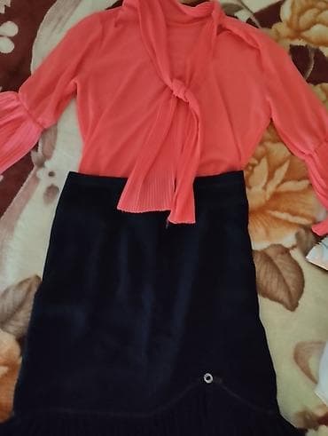 decija trenerka komplet partizan crna reviews: Elegantna kombinacija bluza + suknja - Gornji deo: moderna bluza u — 3