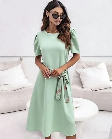 patike na platformu: 🔥Elegantna midi haljina sa pojasom na pruge
✅2300 din — 5