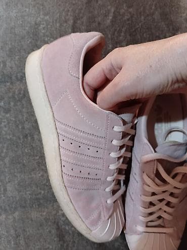 braon kožne cipele ženske: Adidas Superstar ženske patike – model ART CP9946 - Boja: puder/roze — 6