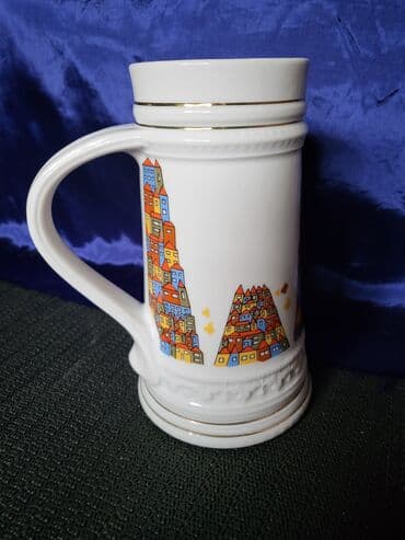 jelen pivo krigla: Krigla nova Zajecar porcelan 70te. Nova krigla,sve na njoj odsjaj od — 4