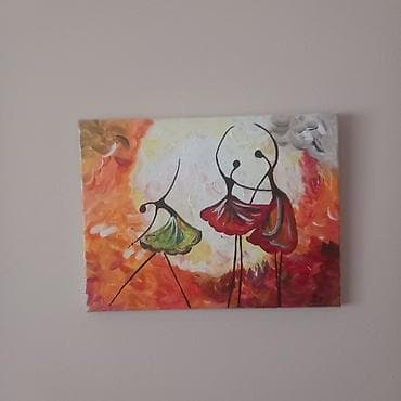 slike bogojavljenja: Kristina Petronijevic – apstraktne balerine - Motiv: tri stilizovane — 1