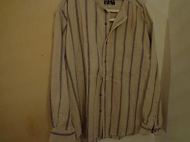 Radna odeća: AKCIJA!PAMUCNA MUSKA KOSULJA SA RUSKOM KRAGNOM Bela prugasta — 3