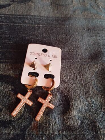 Hoop earrings, Material: Stainless steel at lalafo.rs Hoop earrings, Material: Stainless steel