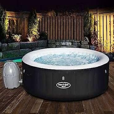 Lay-Z-Spa prenosiva hidromasažna kada u crnoj boji sa belim ivicama na lalafo.rs Lay-Z-Spa prenosiva hidromasažna kada u crnoj boji sa belim ivicama