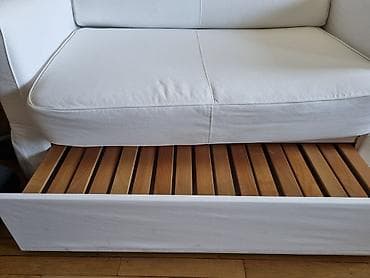 krevet ormar: Ikea dvosed na rasklapanje (može se napraviti ležaj), sa navlakom od — 3