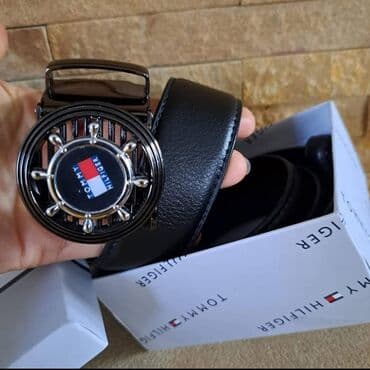 platneni kais muski: Unisex, Tommy Hilfiger, Material: Leather — 1