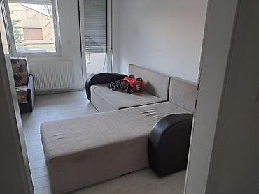 Ugaone garniture: Ugaona garnitura na razvlačenje – braon tkanina, tamnosmeđi nasloni za — 3