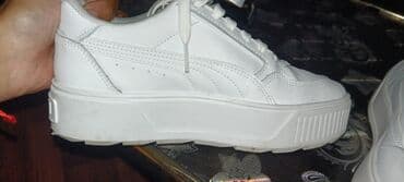 futrola za kljuceve od auta: Puma ženske patike – bele kožne sneakers - Model sa podignutim — 3