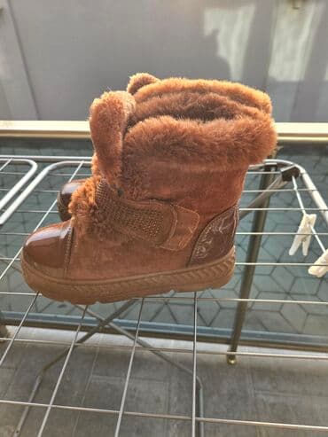 Cipele: Zimske čizme – braon 39 jednom nosene bez mane - Topao, mekan krzneni — 4
