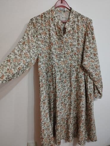 leprsave duge haljine: M (EU 38), color - Beige, Oversize, Long sleeves — 3