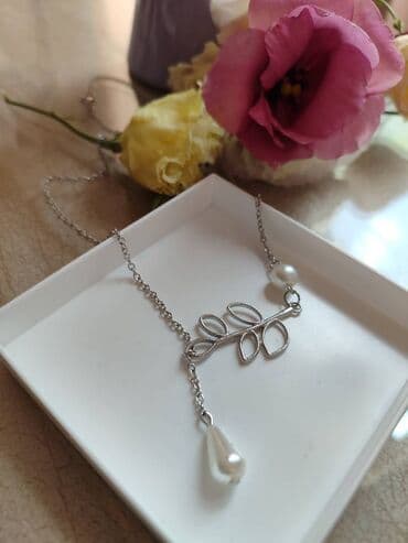 zlatni lancic sa biserom: Ogrlica sa priveskom — 2