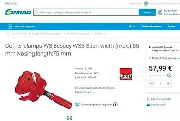 alat beograd: Ugaona stega Bessey WS3 - Tip: profesionalna ugaona stega za spajanje — 3