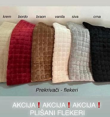 ugaona garnitura akcija: Plišani prekrivači za ugaonu garnituru/sofu – kvadratno prošiveni — 6