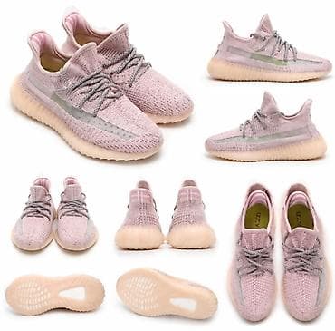 crne nike: Patike u stilu YZY Boost 350 V2 – ružičaste - Gornjište: pleteni — 1