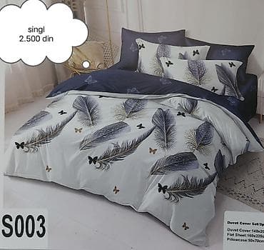 posteljina sa srcima: 🩷Singl posteljine🩷 🩵Čaršaf-160*220 🩷Jorganska navlaka-140*200 — 3