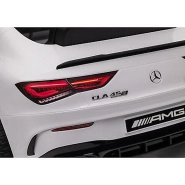 luksuzni donji ves: Mercedes-Benz AMG CLA 45 – dečiji automobil na akumulator, beli (šifra — 5