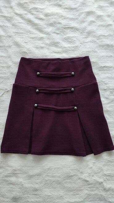 dugacke suknje: XS (EU 34), Mini, color - Burgundy — 1