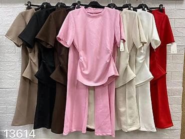 paciotti bele patike: Damski komplet – majica i pantalone - Kroj: kratke rukave, okrugao — 2