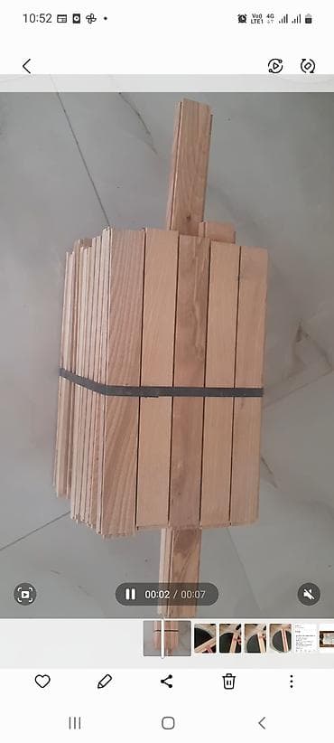 Letvice od punog drveta – paket - Materijal: masivno drvo (svetla