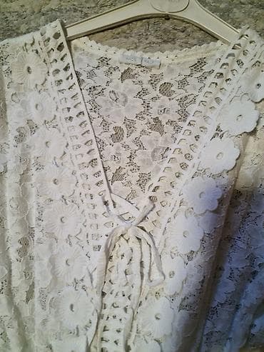 ruma cipele: Čipkana bela haljina – Made in Italy - Materijal: mekana čipka sa — 2