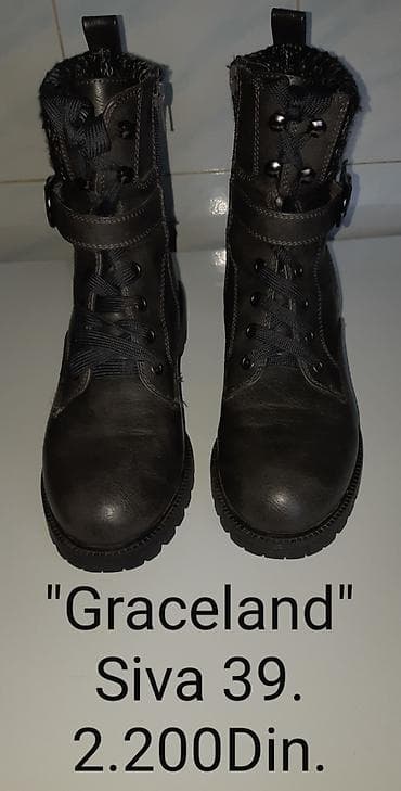 sive cizme: Čizme, 39, bоја - Siva — 3