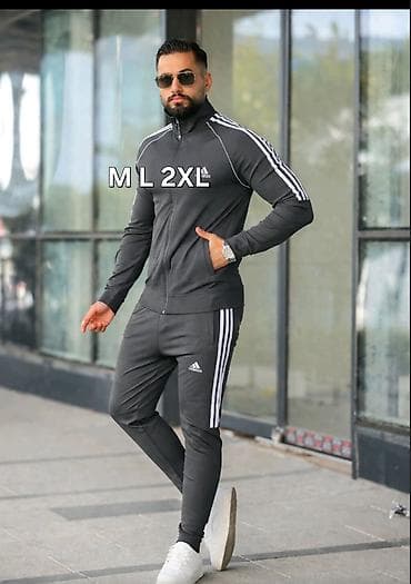 muski prsluci lacoste: Trenerka Adidas, bоја - Siva — 1