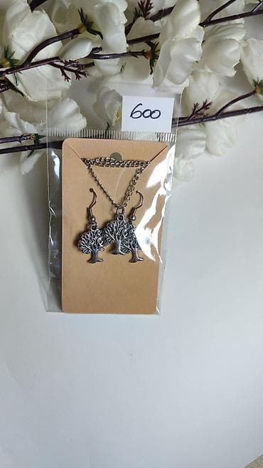 levis naocare za sunce: Set nakita – drvo života, srebrne boje - Sastav: ogrlica sa lančićem — 3
