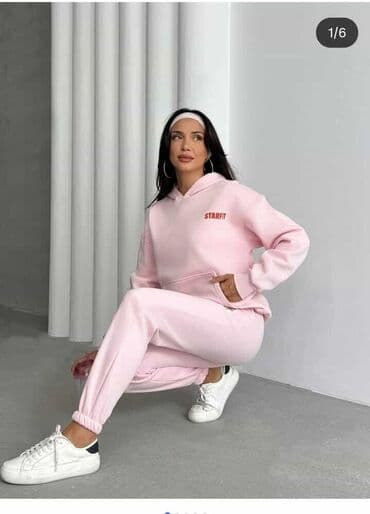 tech fleece zuti: Ženski trenerka set STARFIT – dukserica s kapuljačom i donji deo - — 4