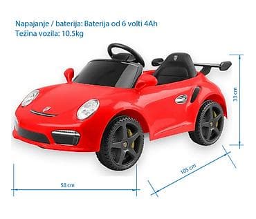 Dečiji električni automobili: BBO auto na akumulator RUF 6V (S505) – RED Šifra proizvoda: S505RED-80 — 2