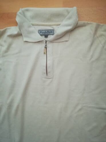 conto bene muske pantalone: Majica vel XXL, bež Monto Bene sa kragnom, obim grudi 120 cm, dužina — 6