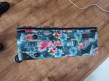 manual torbe katalog: Veliki putni kofer na točkiće – šareni cvetni dezen - Dimenzije — 3