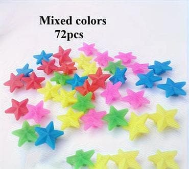 dzak i rukavice za boks za decu: Šareni ukrasi u obliku zvezdica za žice bicikla – 72 kom - Set — 9