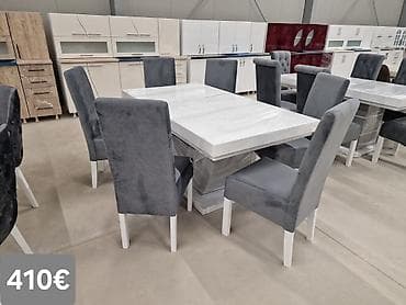 trpezarijske stolice krusevac cena: Trpezarijski set – sto sa 6 stolica - Moderan pravougaoni sto sa — 3