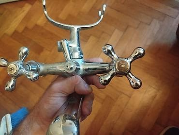 jisk ogledala: Stara retro baterija slavina za kupatilo kadu vintage Nepoznato — 7