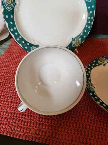 solje za caj: Set memacki porcelan Lettin 70te. Set perfektan. pozlata — 8