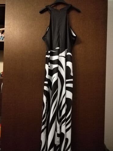 dior haljine: Dugačke elegantne haljine – 2 modela 1) Crno‑bela maksi haljina - — 2