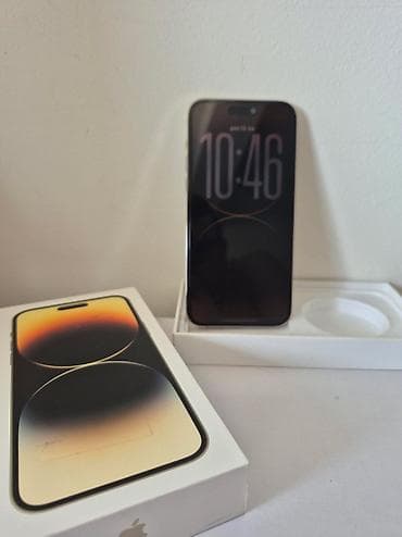 Na prodaju iPhone 14 Pro Max u Gold boji, 256GB memorije. Telefon je