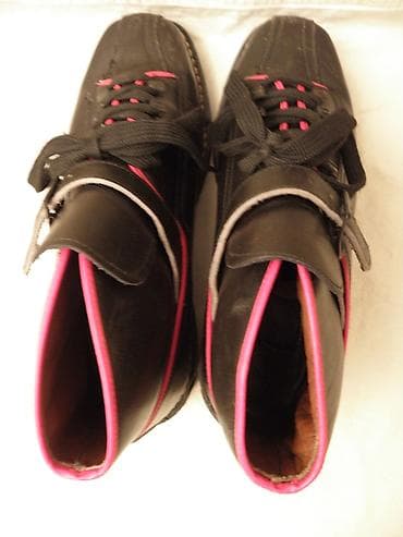 Bicikli: Starinske ski cipele Vibram, Italy, kožne, dužina 310 mm,gaziste oko — 4