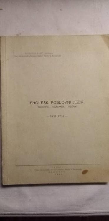 Knjiga:Engleski poslovni jezik A4 format, 116 str. 1965.god