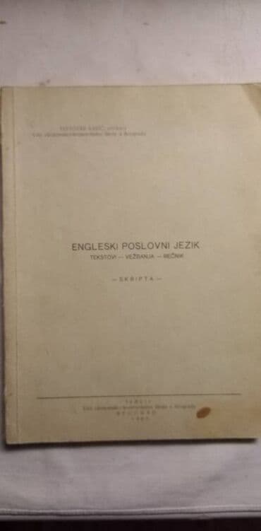 knjiga za mame: Knjiga:Engleski poslovni jezik A4 format, 116 str. 1965.god — 1