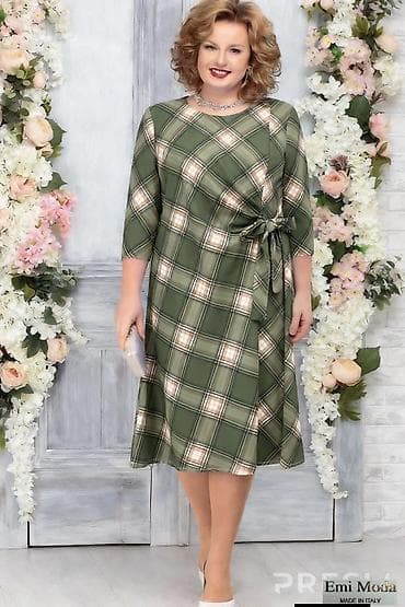 roze torbice: Ženska midi haljina Emi Moda – Made in Italy - Kroj: klasična midi — 5