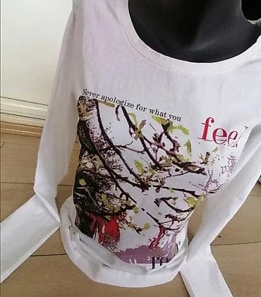 mantili za prolece: Ženska majica dugih rukava sa štampom - Model: duga majica sa — 2