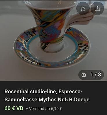 grobari kraljevo: Solja espreso Rosenthal Mythos br.5 luksuzna kolekcionarska. Sve o — 5