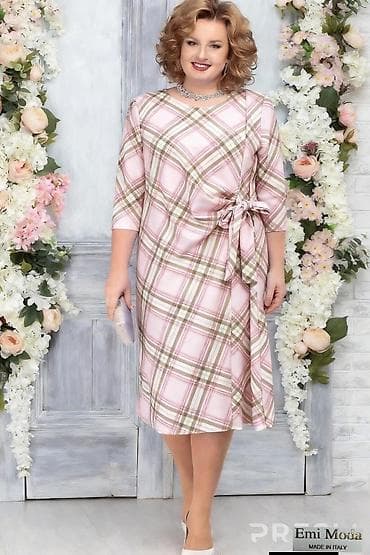 roze torbice: Ženska midi haljina Emi Moda – Made in Italy - Kroj: klasična midi — 4