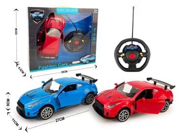 auto na daljinski za decu: Auto na daljinski sa volanom Dimenzije na slici Crveni i plavi — 1