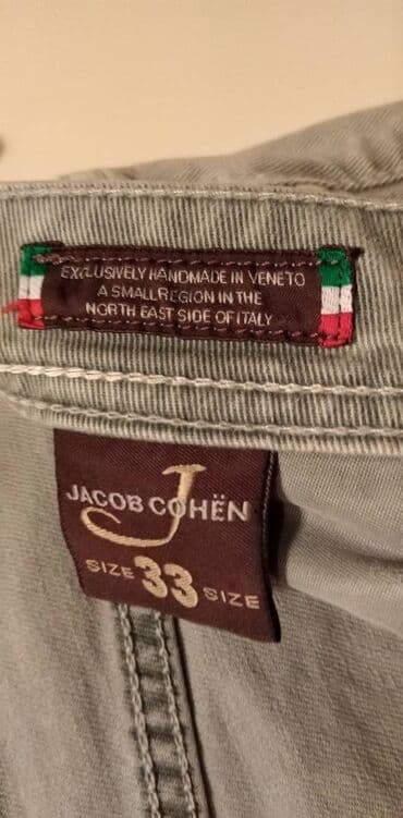 muške pantalone džeparice: Muske farmerke Jacob Cohen vel.33,slim fit,dimenzije:Duzina — 6
