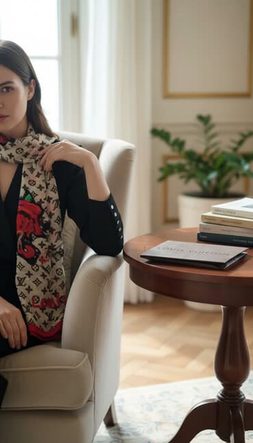 Louis Vuitton monogram roses ešarpa. Louis Vuitton monogram roses — 1