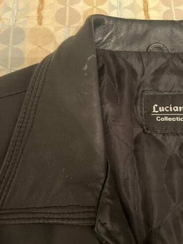 kožne pantalone: Kožna jakna Prava koža, 2XL (EU 56), Luciano Bellini, bоја - Crna — 6