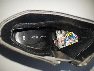 iskrivljen vrat: New Look ženske gležnjače na štiklu - Materijal: srebrni glitter — 10