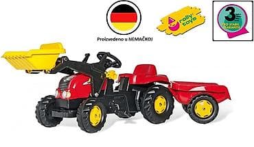 Traktor Rolly Kid sa utovarivačem i prikolicom, crveni Šifra